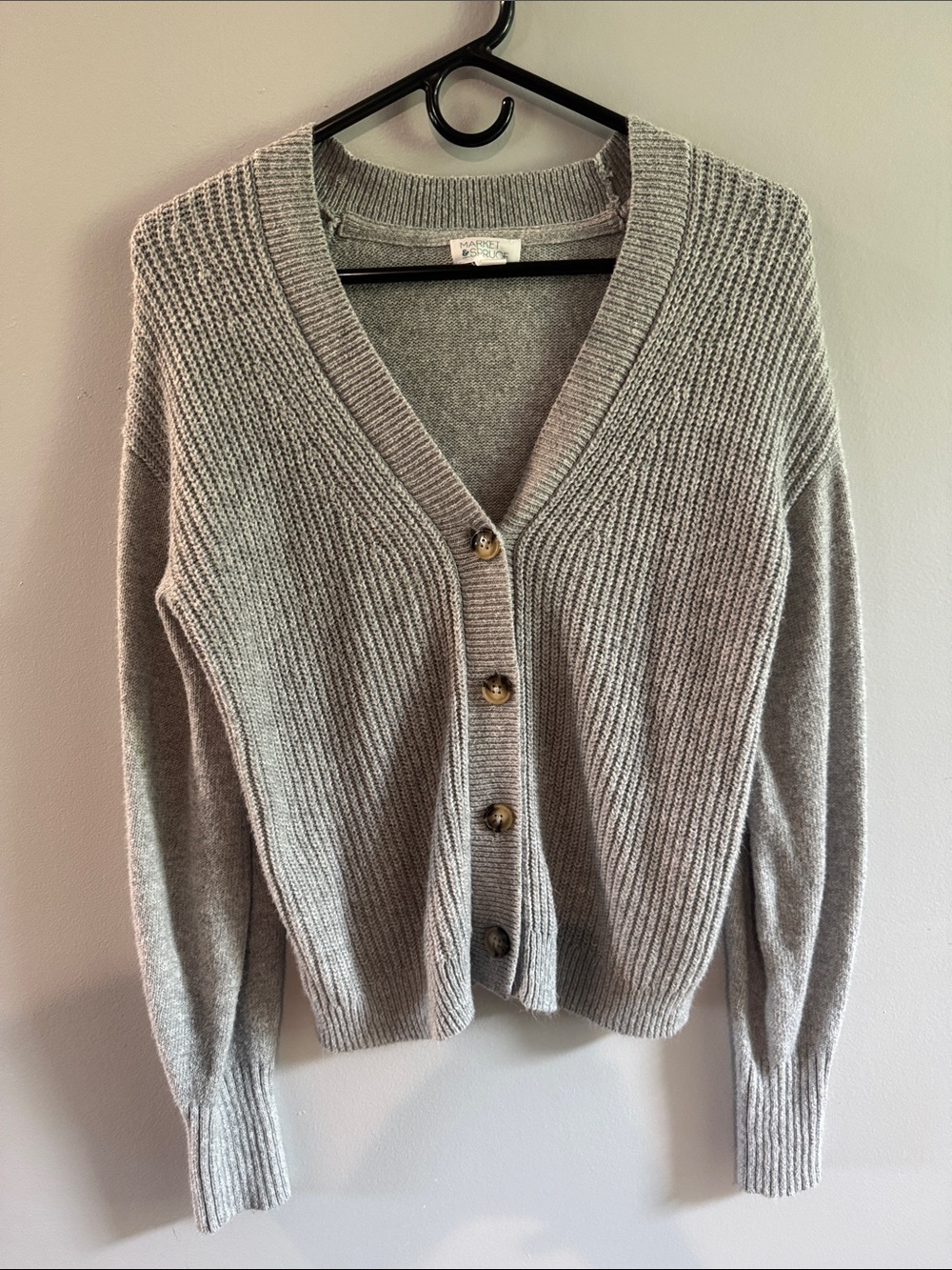 Market & Spruce Textured Knit Button Front Cardigan – Size Small